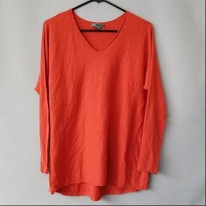 X VINCE V NECK PULLOVER SLEEVE TUNIC SWEATER